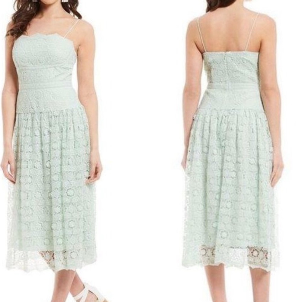 Gianni Bini Jillian Bright Eyed Mint Eyelet Midi Dress